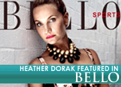 Heather Dorak in Bello Magazine